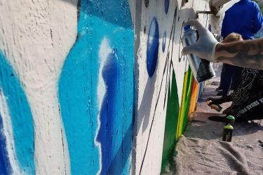 Die neuen Graffiti-Motive am Haltepunkt Duckterath
